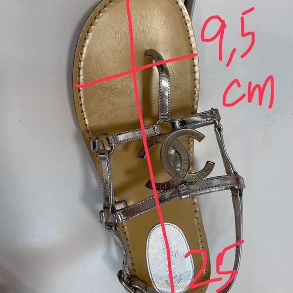 Chanel sandals - metallic silver size 37 - Picture 13 of 15